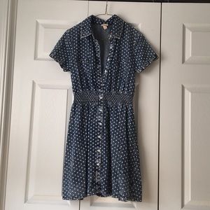 Polka dot jean dress